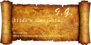 Illés Gabriella névjegykártya
